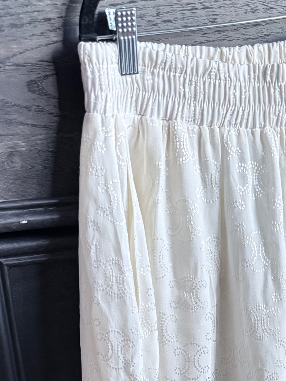 Celine Paris Triomphe Monogram Jacquard Wide Leg Pants Bridal Bride resort wear - Picture 6 of 8
